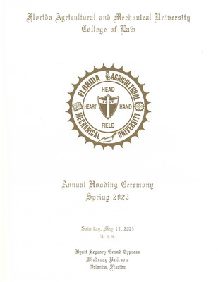Hooding Ceremony Programs | FAMU College of Law History | Florida A&M ...